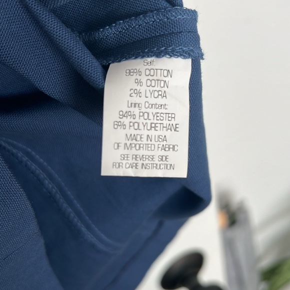 Theory Cotton Navy Blue Strapless Summer Dress - Picture 5 of 6